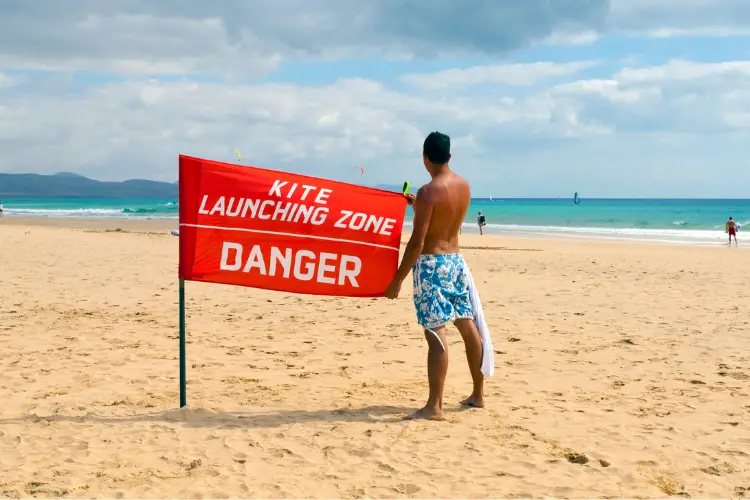 Kite Launching Zone Sign